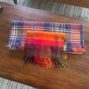 Assortment of 2 autumn colored scarves